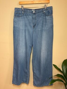 Wonderly Classic Wide-Leg Blue Jeans for Women, 16